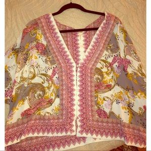 Flowy Free People tapestry top